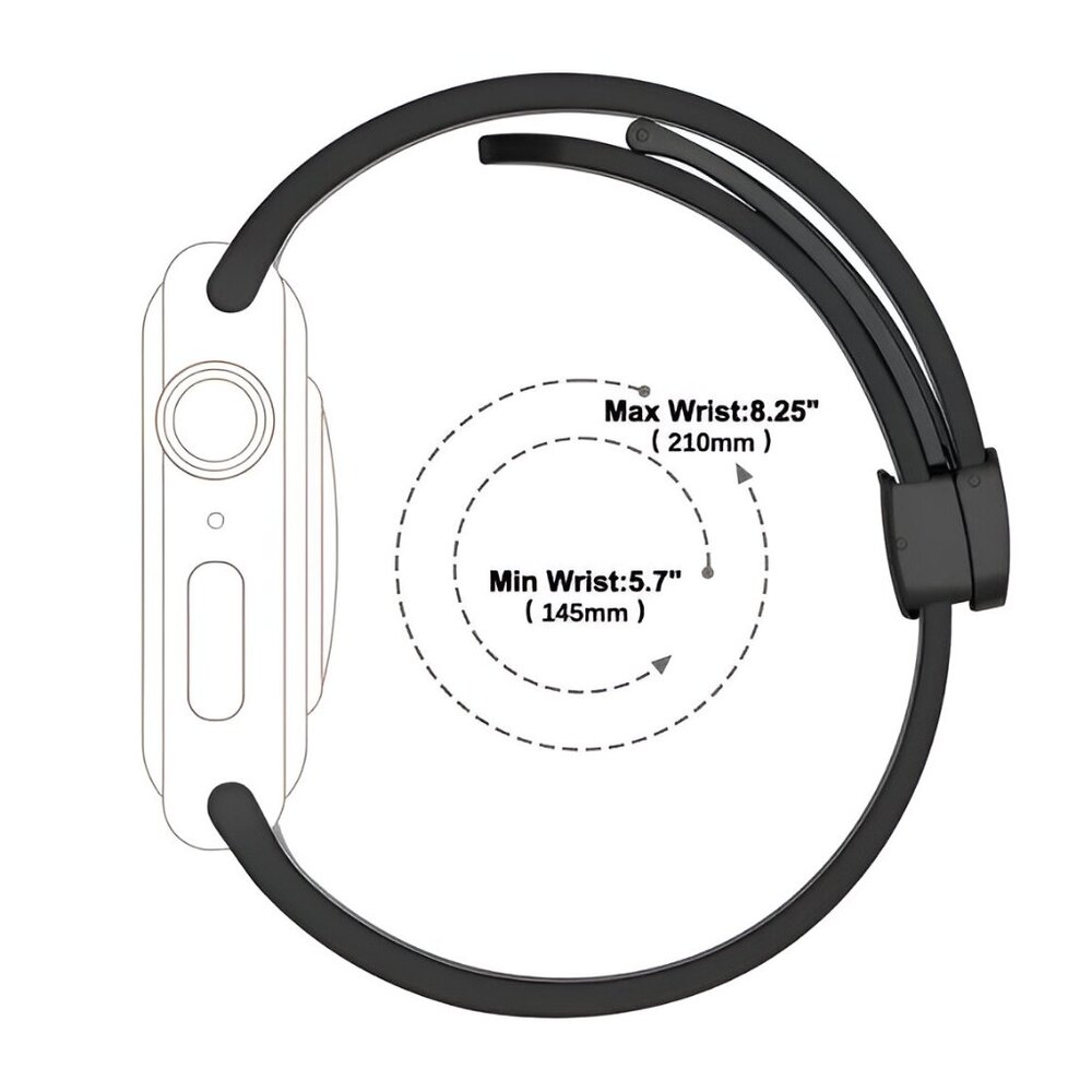 Apple Watch Band Waterproof Magnetic Adjustable Stylish Strap Watch Band - Blue - Picture 5 of 6